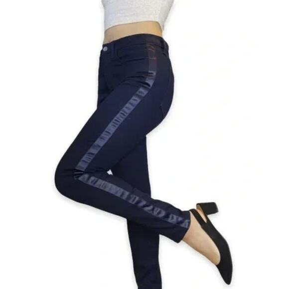 Veronica Beard Kate High Rise Skinny‎ Jeans in Indigo Tux Stripe Size 27 /4 - Picture 1 of 12